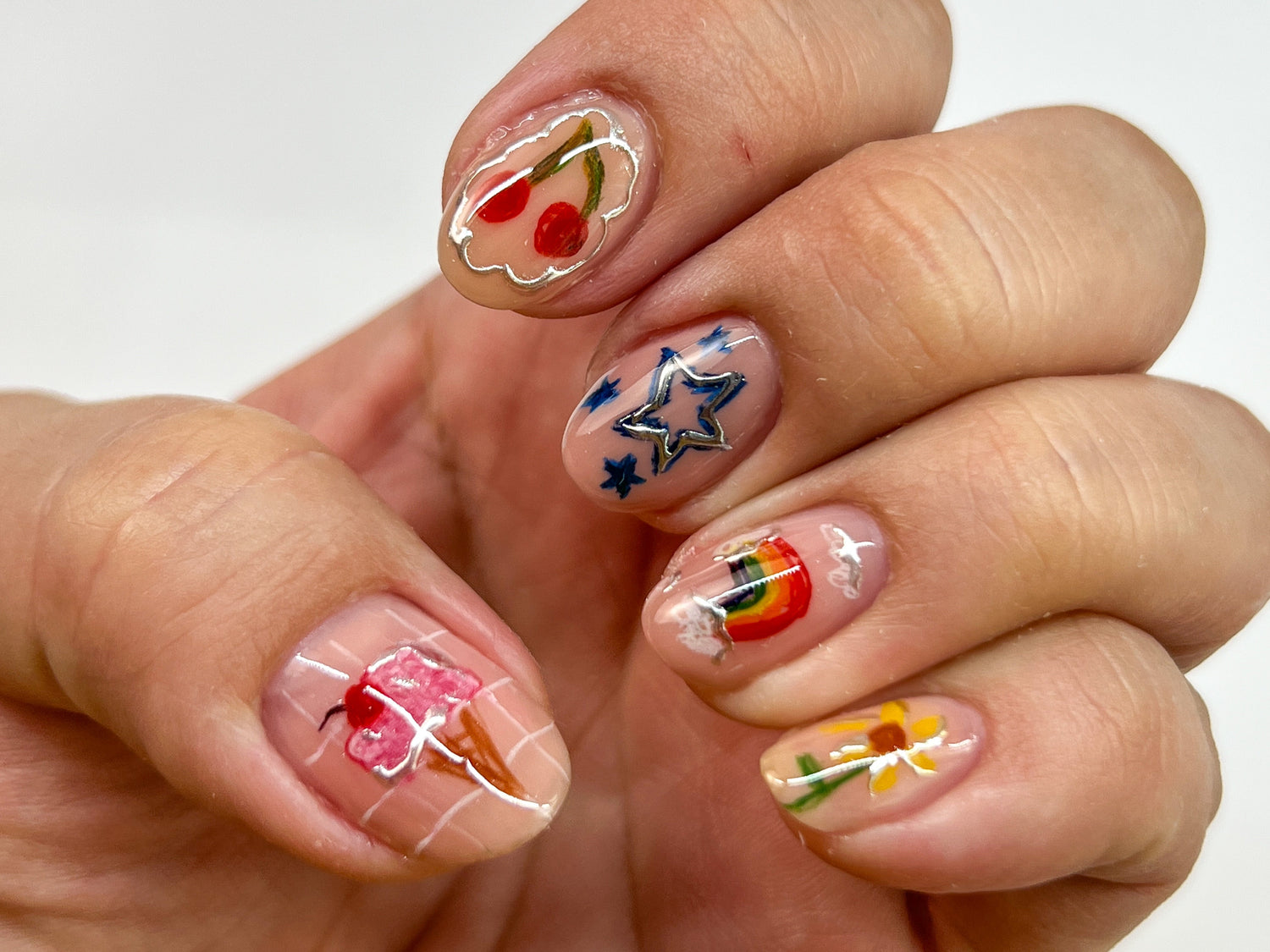 Colored Pencil Drawing Nail Art