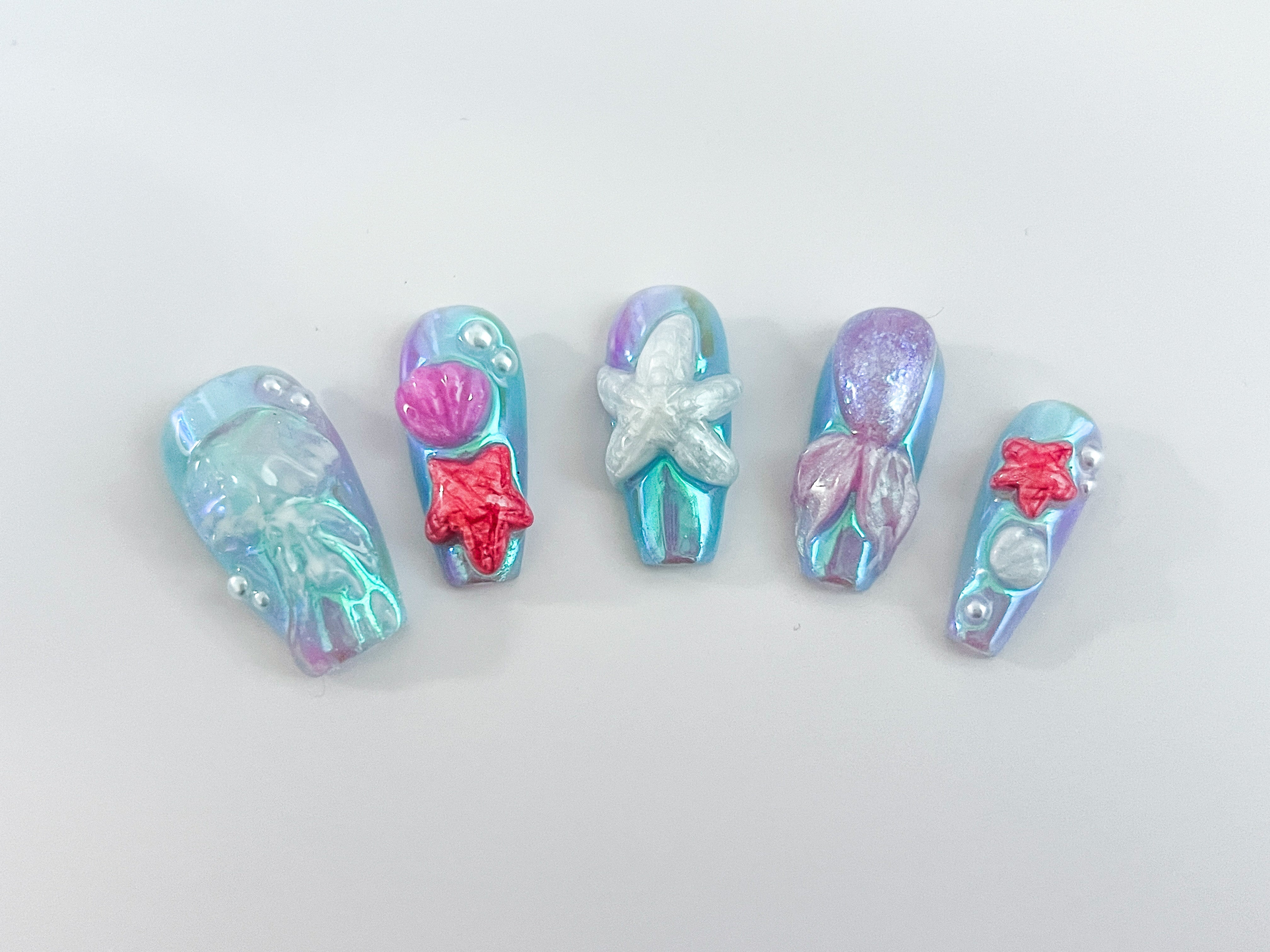 Nail Art Tutorial: Ocean Themed Nails