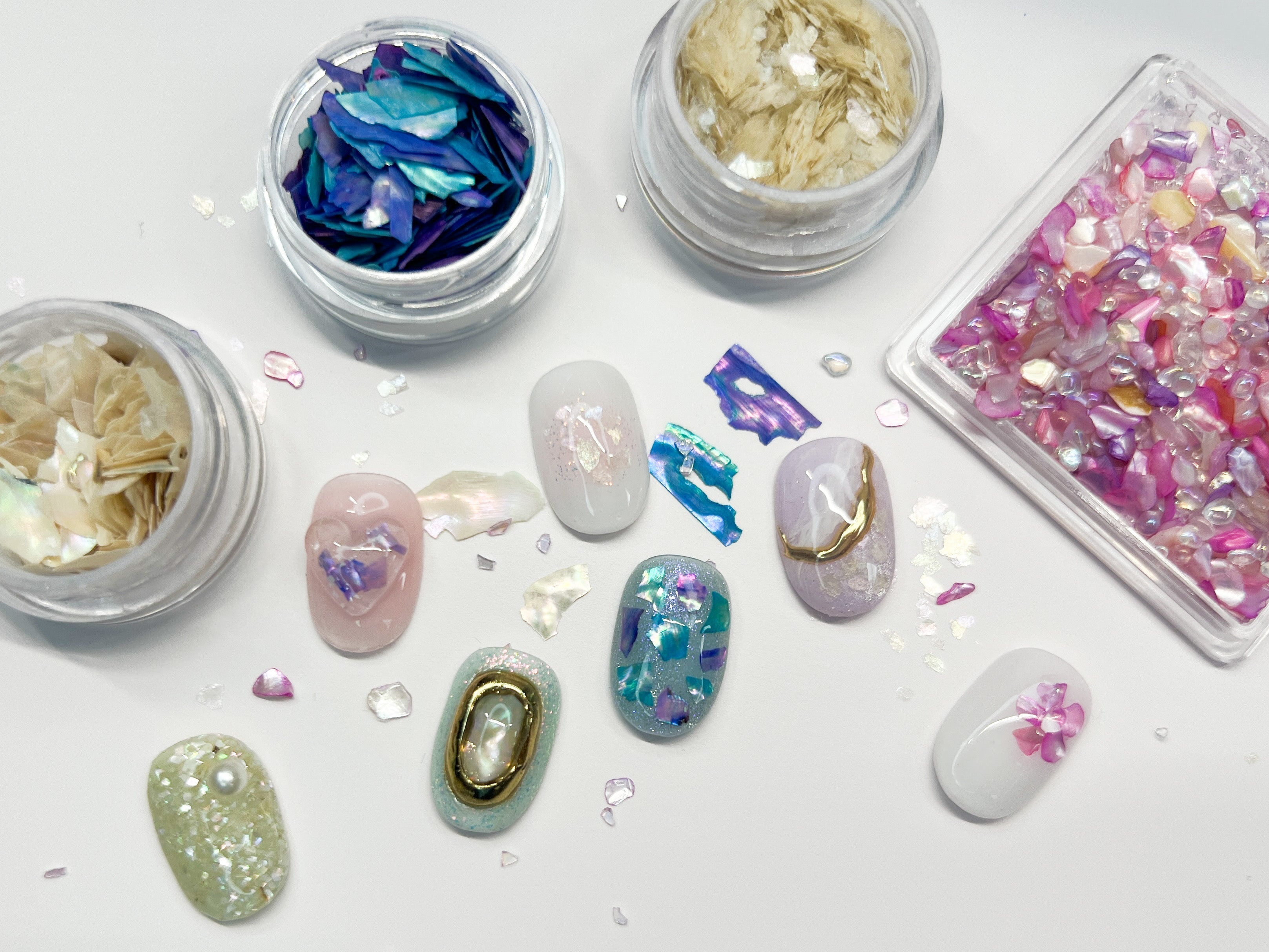 Want to Create Beachy or Dreamy Mermaid Nail Art? Try Using Shell Flakes!