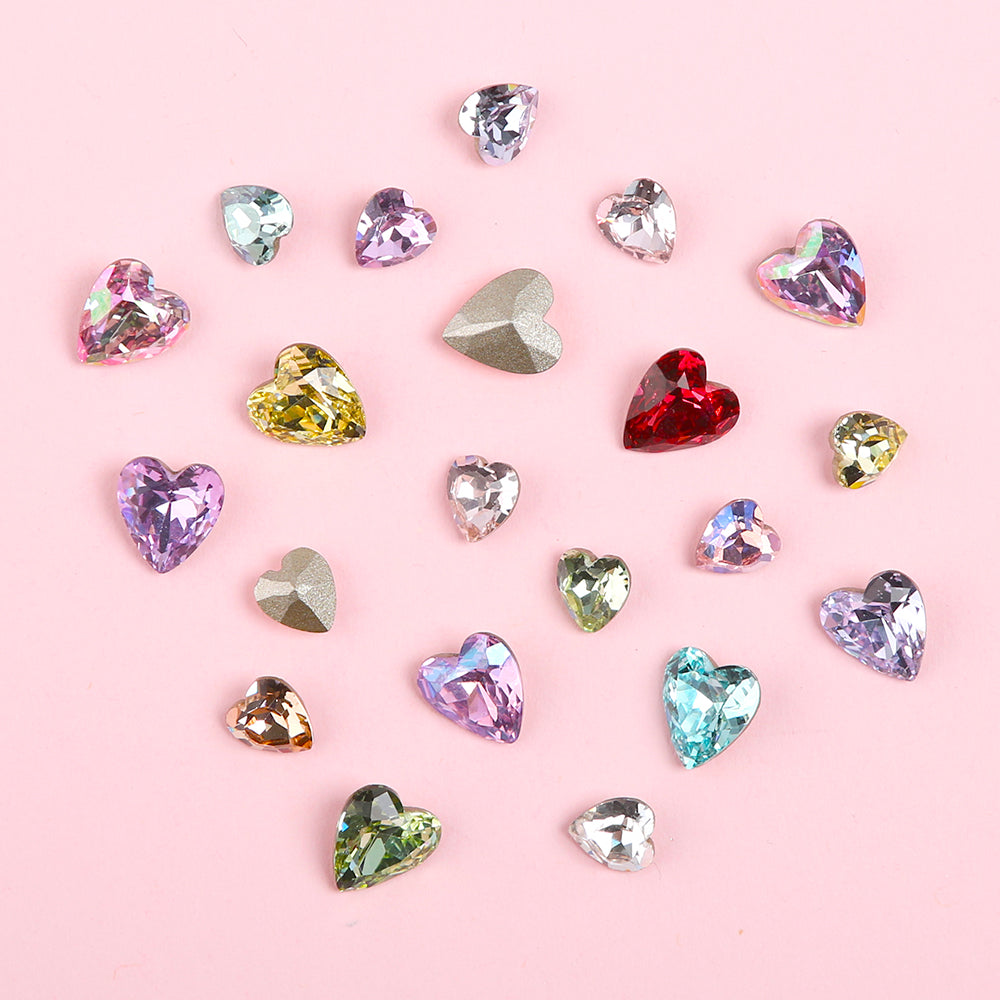 Jello Jello - Heart Stone Nail Charms (VNS109 - VNS133 & VNS150 - VNS163)