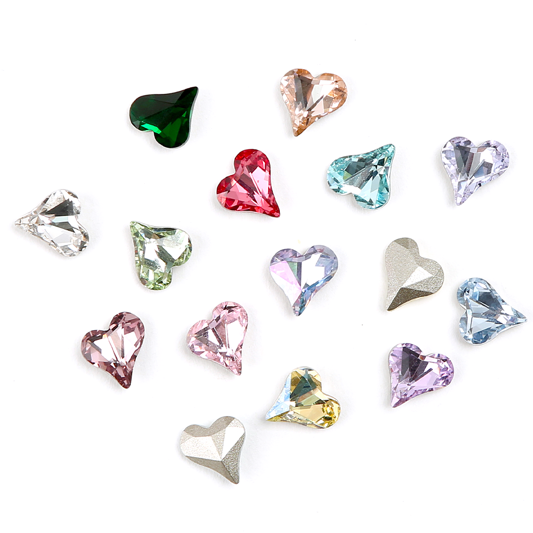 Jello Jello - Peach Heart Stone Nail Charms (VNS134 - VNS148)