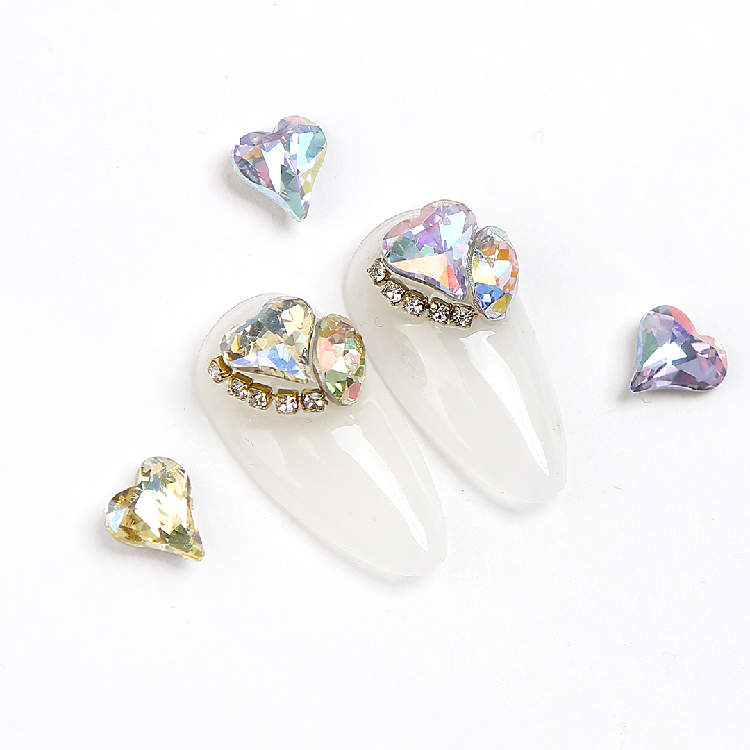 Jello Jello - Peach Heart Stone Nail Charms (VNS134 - VNS148)