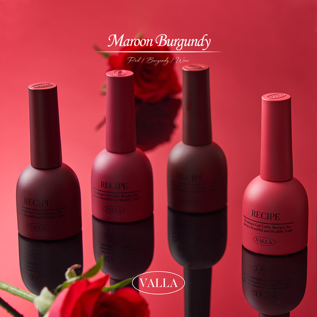 VALLA Maroon Burgundy Set (8 pcs)