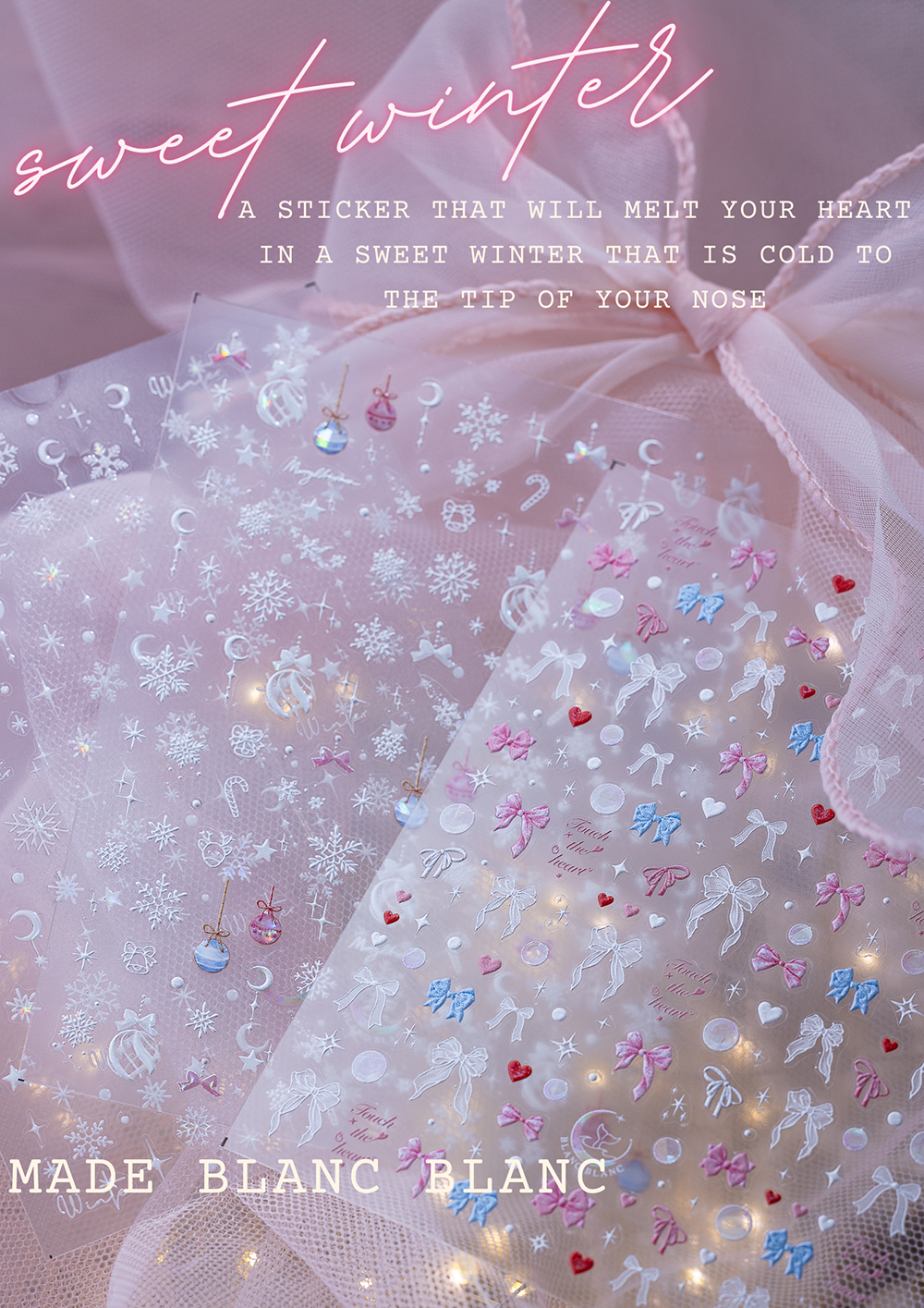 Blanc Blanc - (S503) Sweet Berry Ribbon Sticker