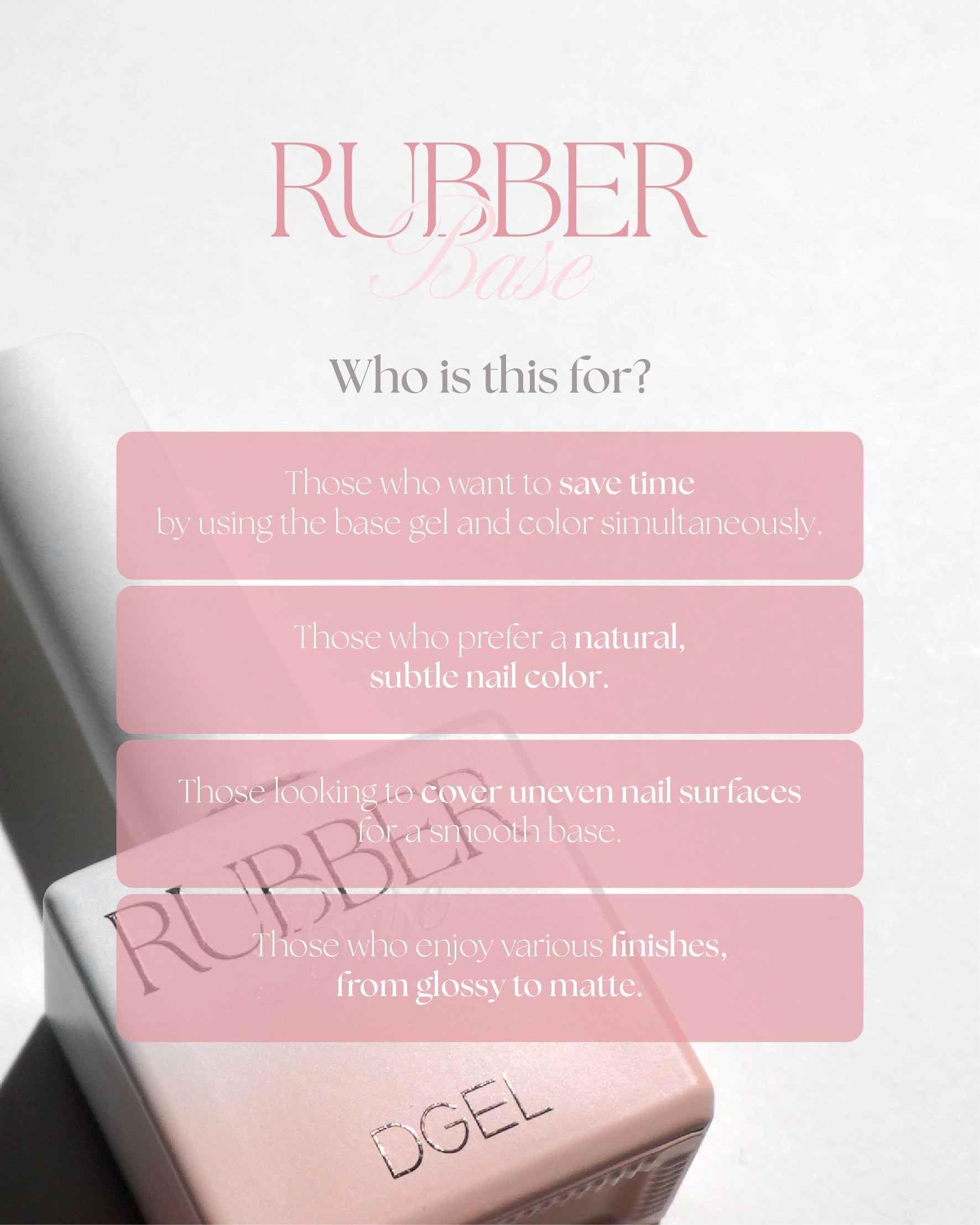 DGEL - Rubber Base Gel (5 types)