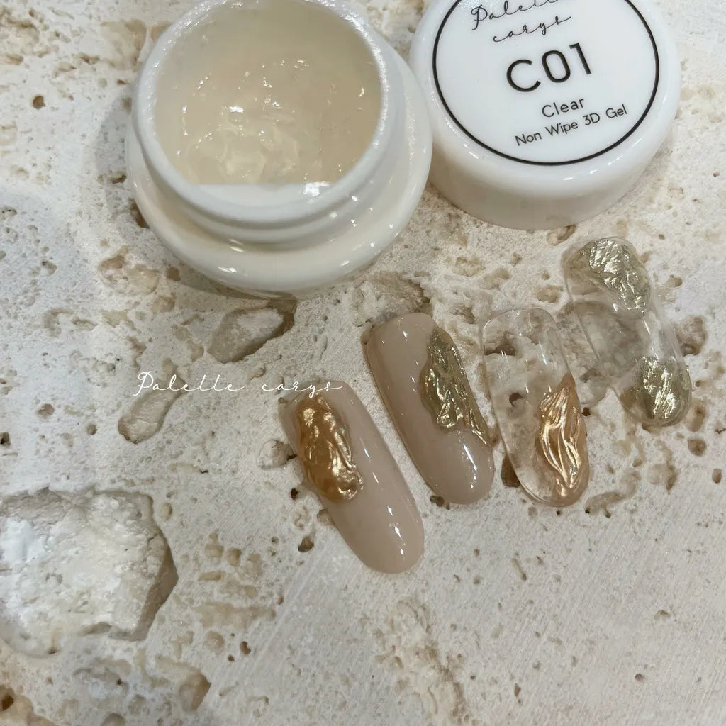 Palette Carys Clear Non Wipe 3D Gel C01 (chrome-friendly)