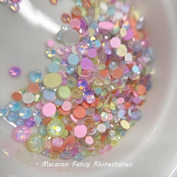 Bonniebee - Macaron Fancy Flatback Rhinestones (mixed round)