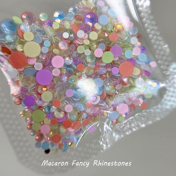 Bonniebee - Macaron Fancy Flatback Rhinestones (mixed round)