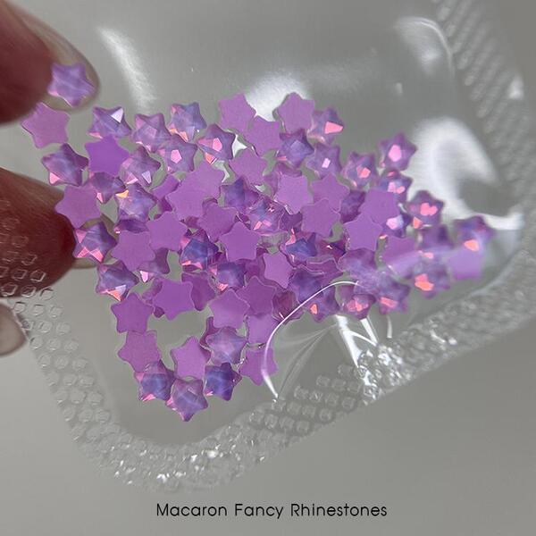 Bonniebee - Macaron Fancy Flatback Rhinestones (mini star x 100pcs)