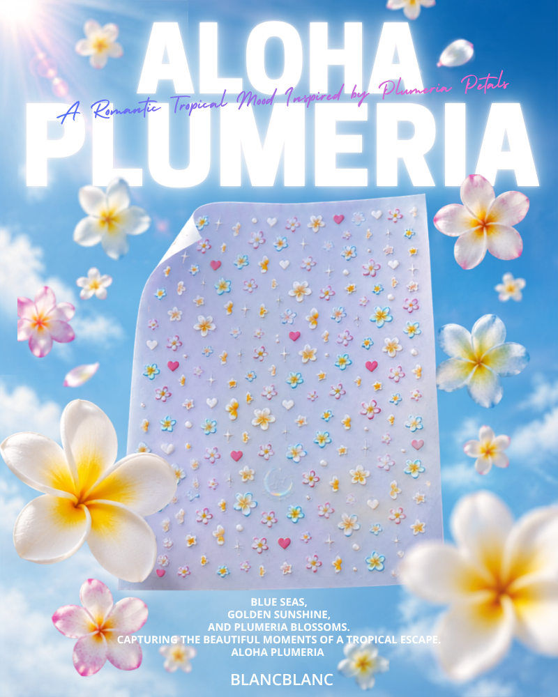 Blanc Blanc - S400 (Aloha Plumeria Sticker)