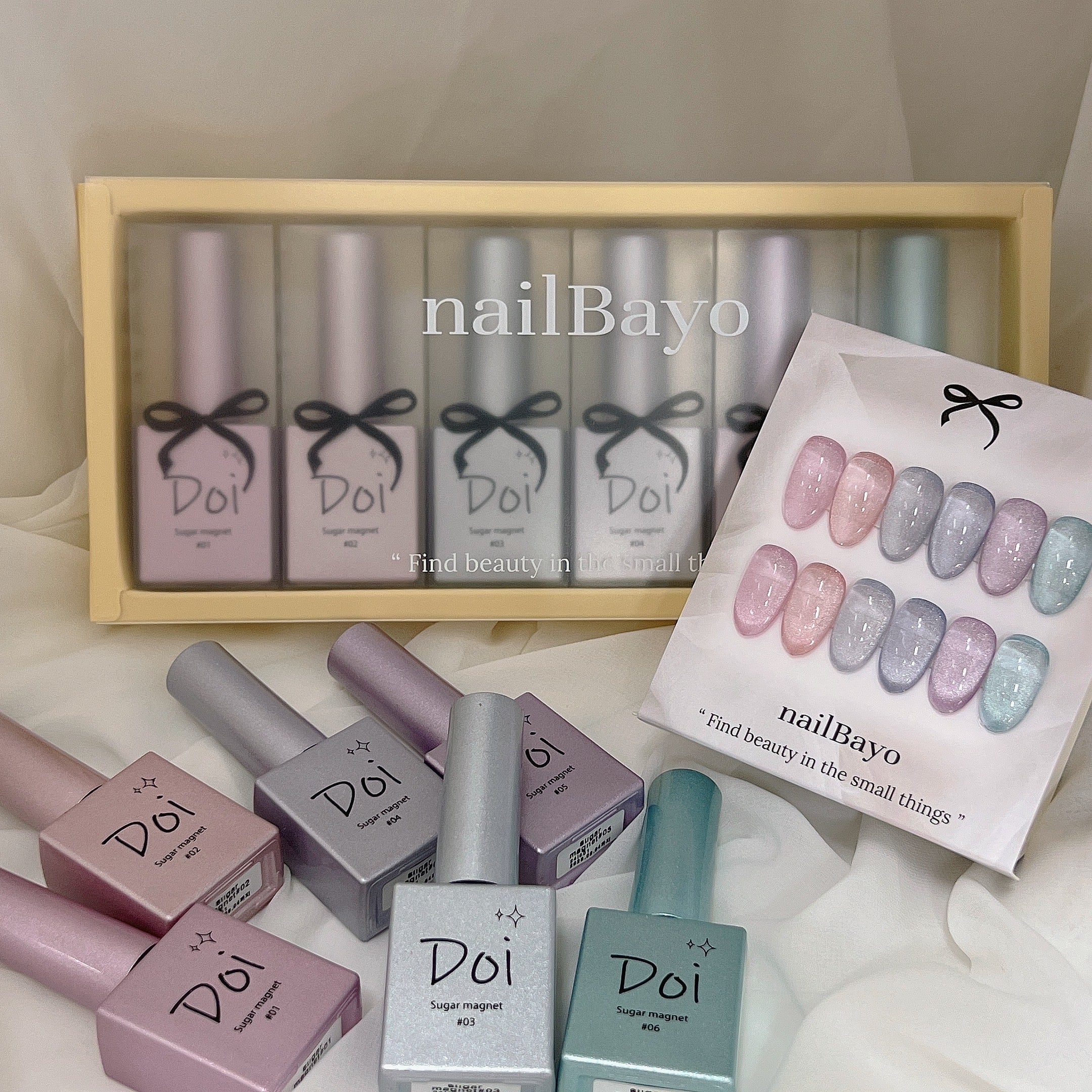 Nailbayo - Doi Sugar Magnet Gel Set (6 Piece)
