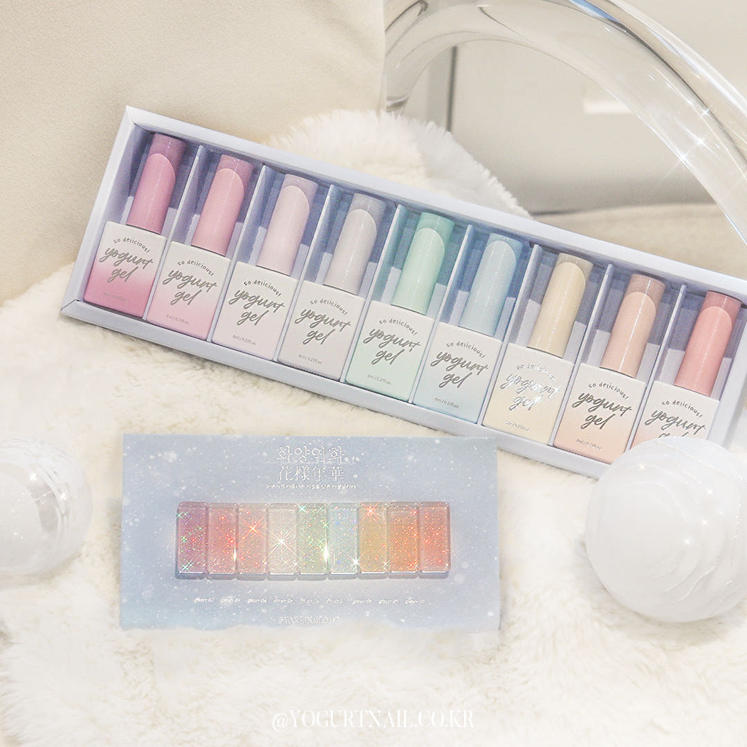 Yogurt Nail Glitter Collection Bundle + (Chart Board)