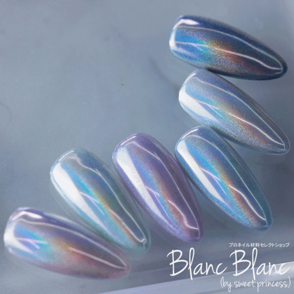 Blanc Blanc (W08) Ultra Hologram Chrome Powder Sweetie Nail Supply