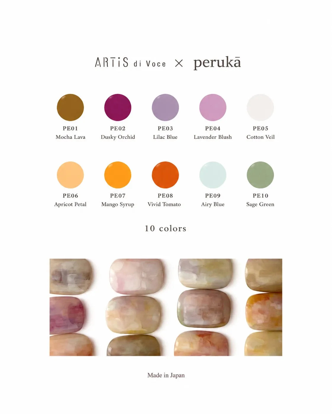 ARTiS di Voce x Perukā - Éclore Blooming Collection (PE01-PE10)