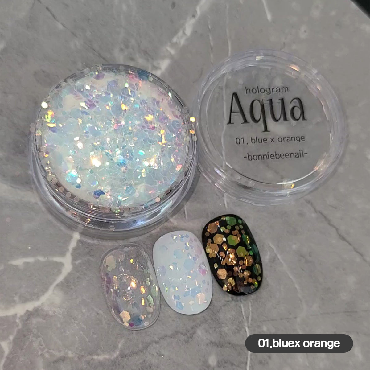 Bonniebee - Aqua Hologram Glitter (5 types)