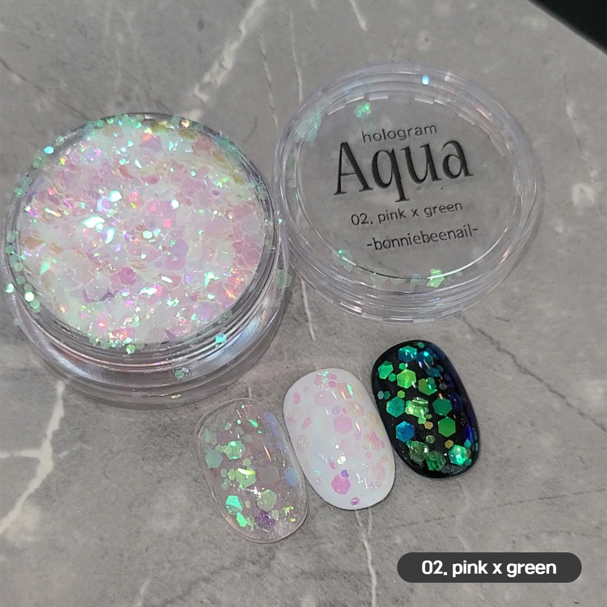 Bonniebee - Aqua Hologram Glitter (5 types)
