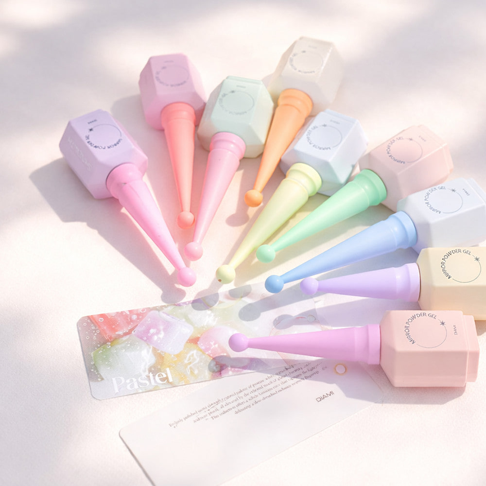 DIAMI - Mirror Powder Gel (Clean Sheer & Pastel) + 008 White