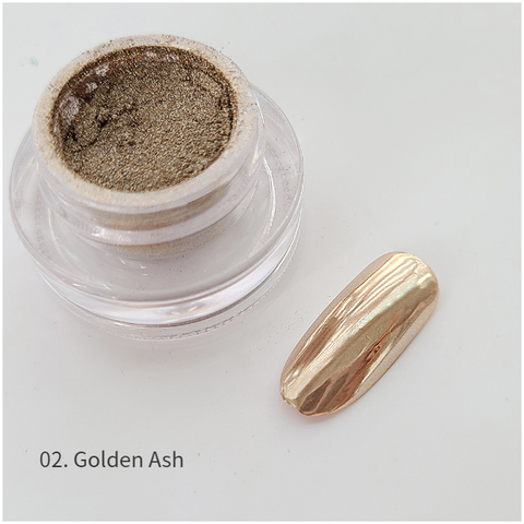 Bonniebee Ash Gold Pigment Nail Powder [Golden Ash]