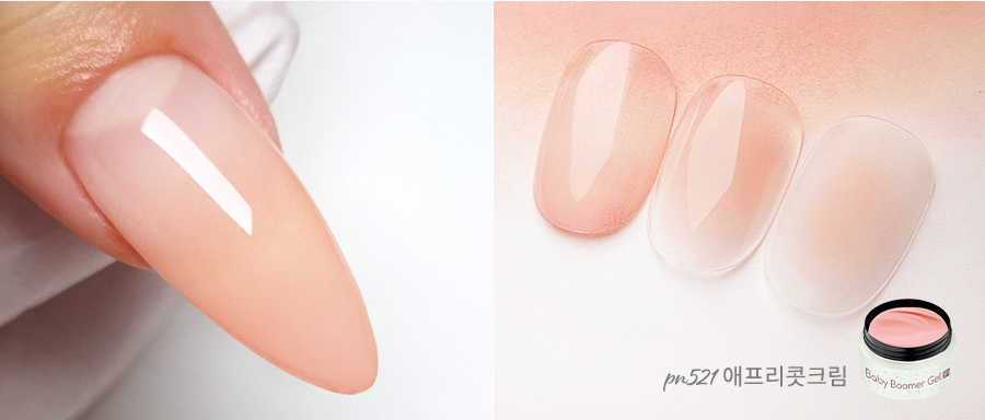 DIAMI Baby Boomer Gel Pastel Satin Collection (PN521~530) + Mushroom Sponges 1box (20 Pieces)