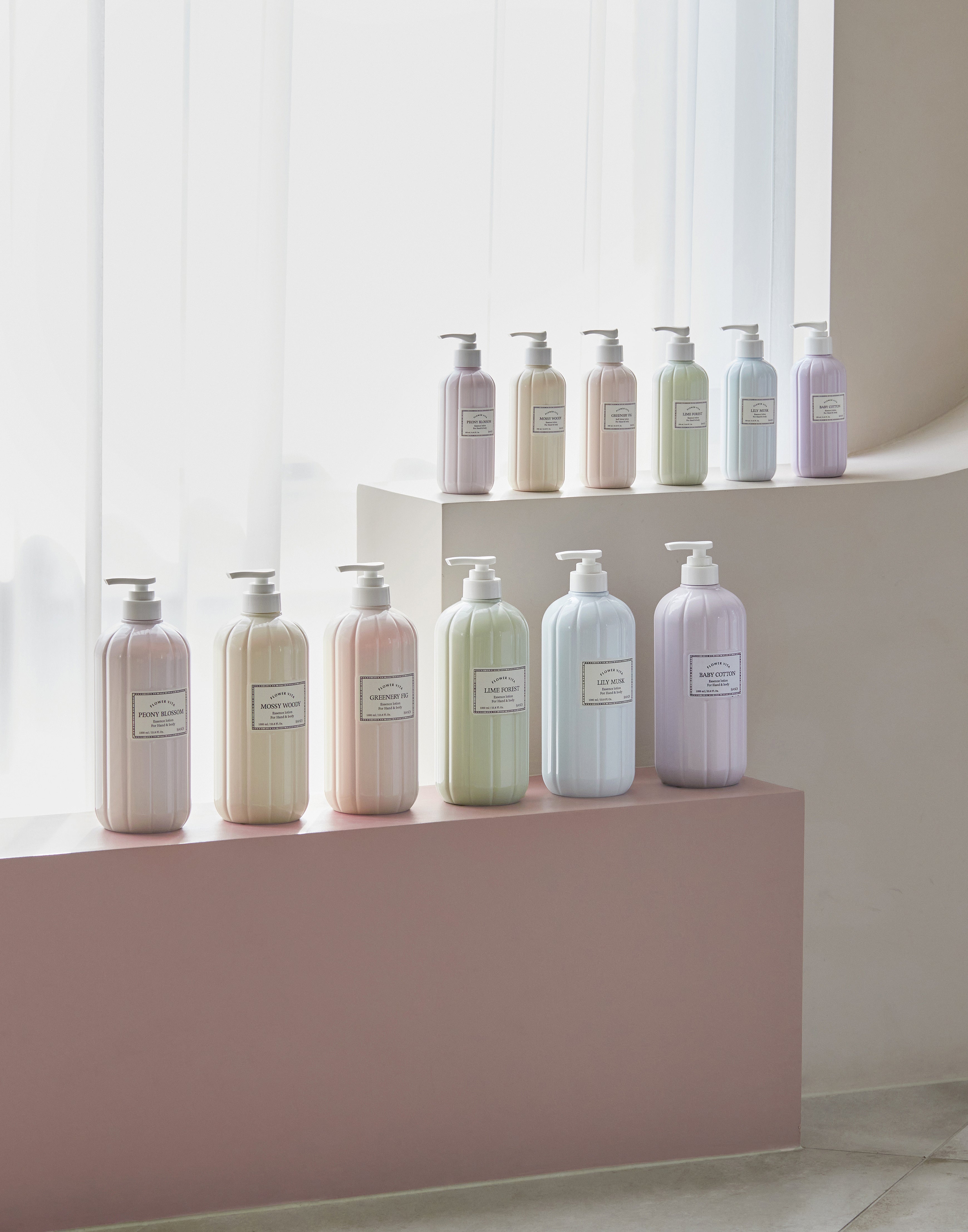 BANDI - Essence Lotion 1000mL (Lime Forest, Baby Cotton, Lily Musk, Peony Blossom, Greenery Fig, Mossy Wood)