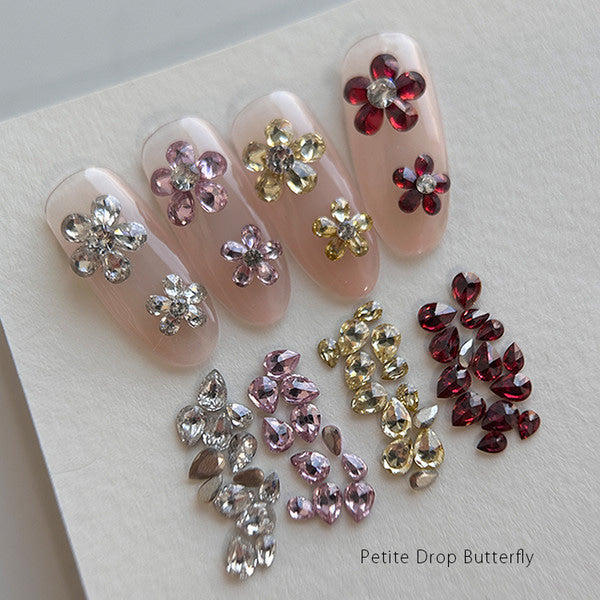 Bonniebee - Flower Flat (crystal clear/pink/yellow/red) 2x3mm and 3x4mm