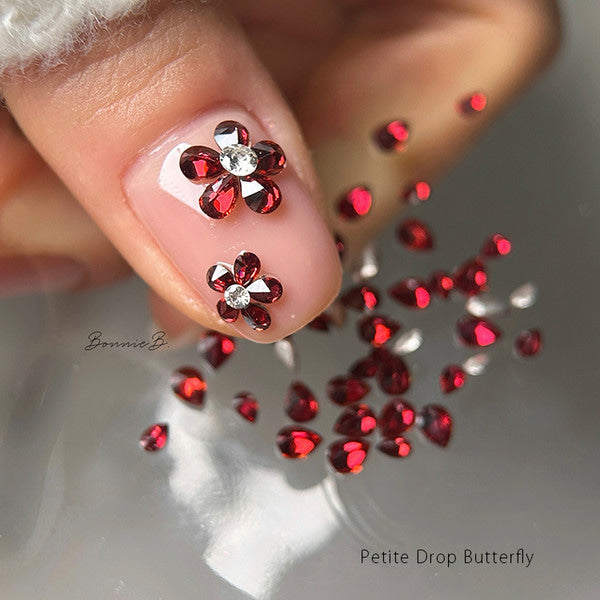 Bonniebee - Flower Flat (crystal clear/pink/yellow/red) 2x3mm and 3x4mm