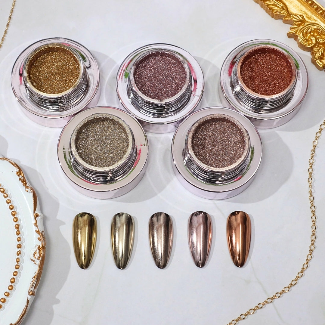 Sweetie Nail Supply - Gold Chrome Powders (5 Types)