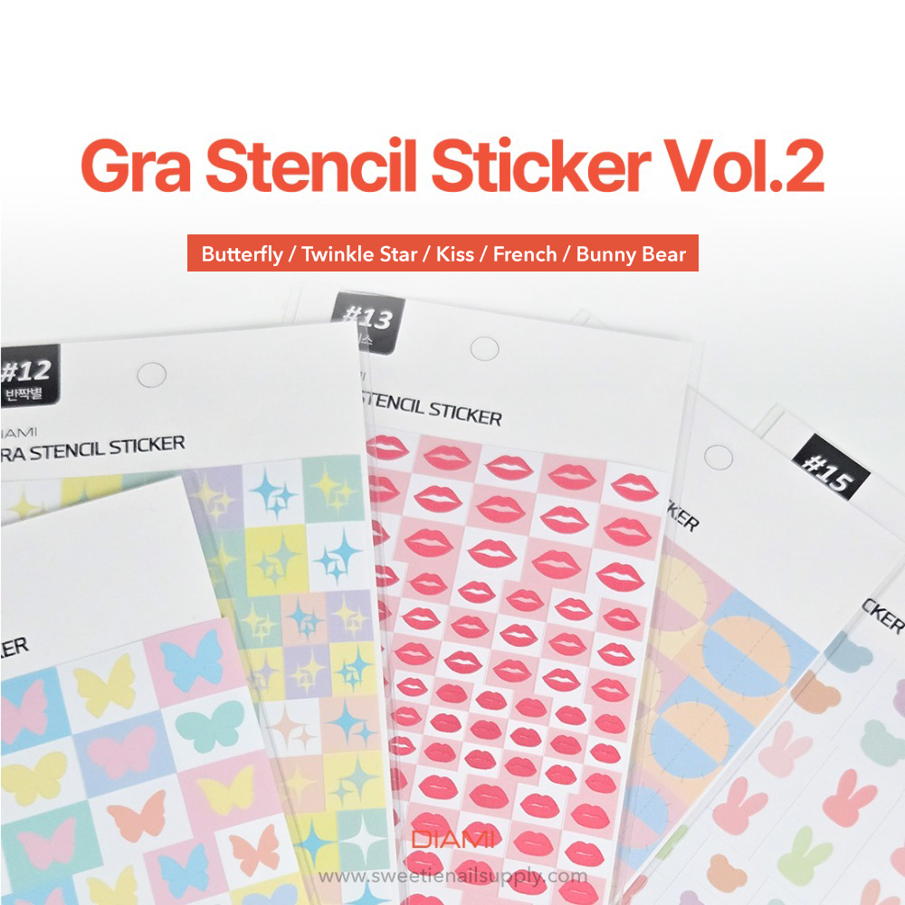 DIAMI - Gradient Stencil Stickers 011-015