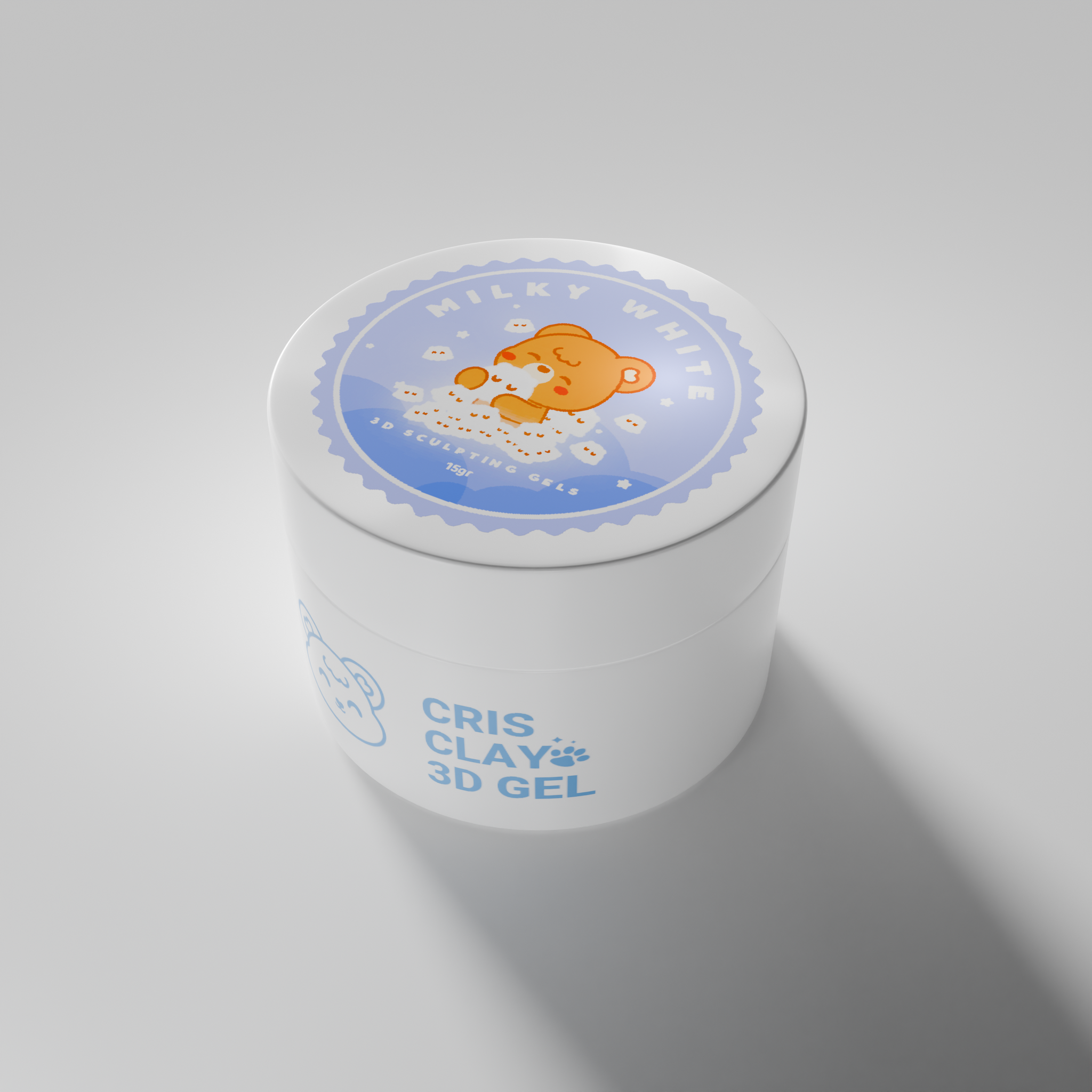 フェイスジェル・ゲル CRE+ ION GEL Cris Clay - Milky White 3D sculpting Gel (15g)