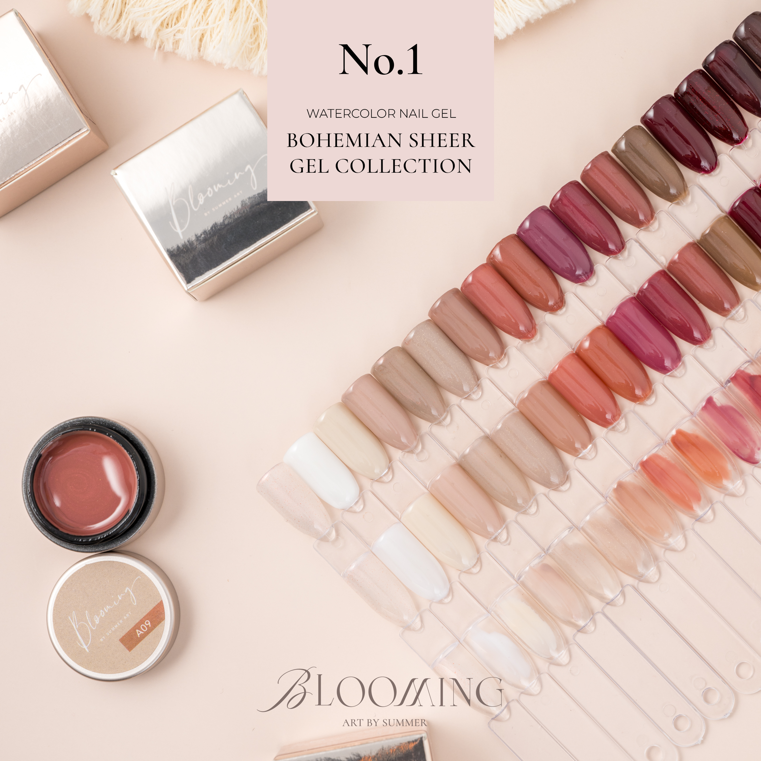 Blooming Nails - No.1 Watercolor Nail Gel Set