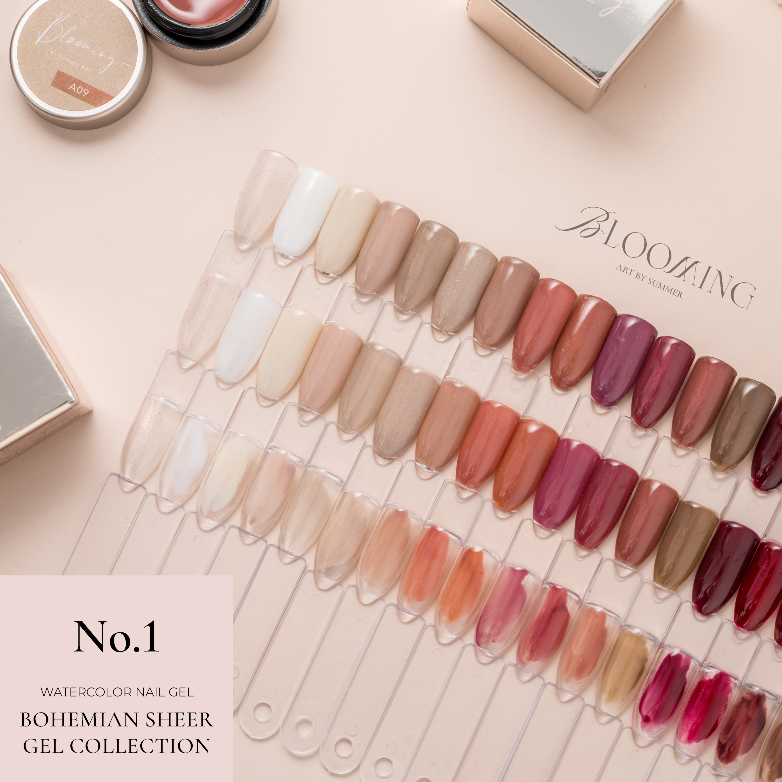 Blooming Nails - No.1 Watercolor Nail Gel Set