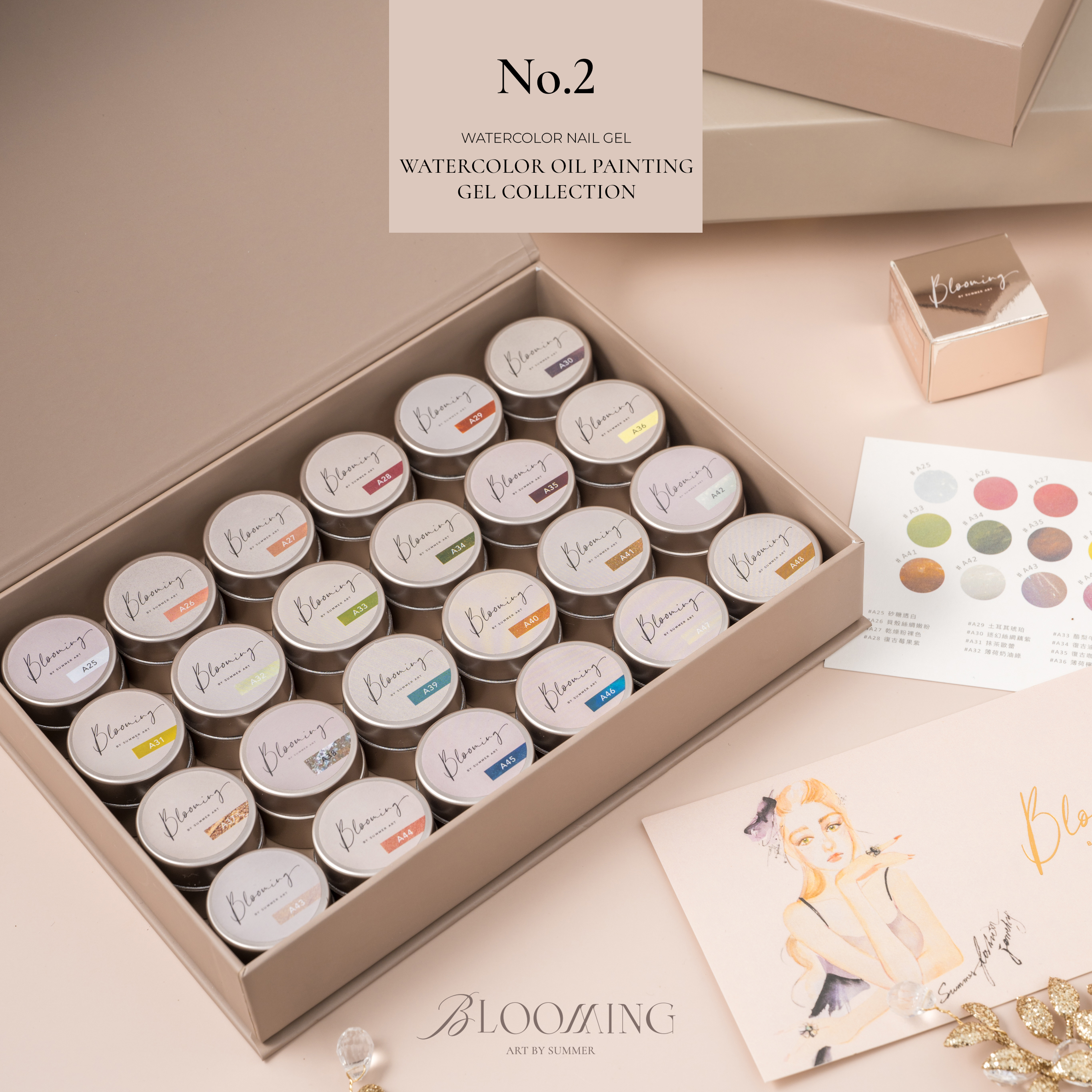 Blooming Nails - No.2 Watercolor Nail Gel Set