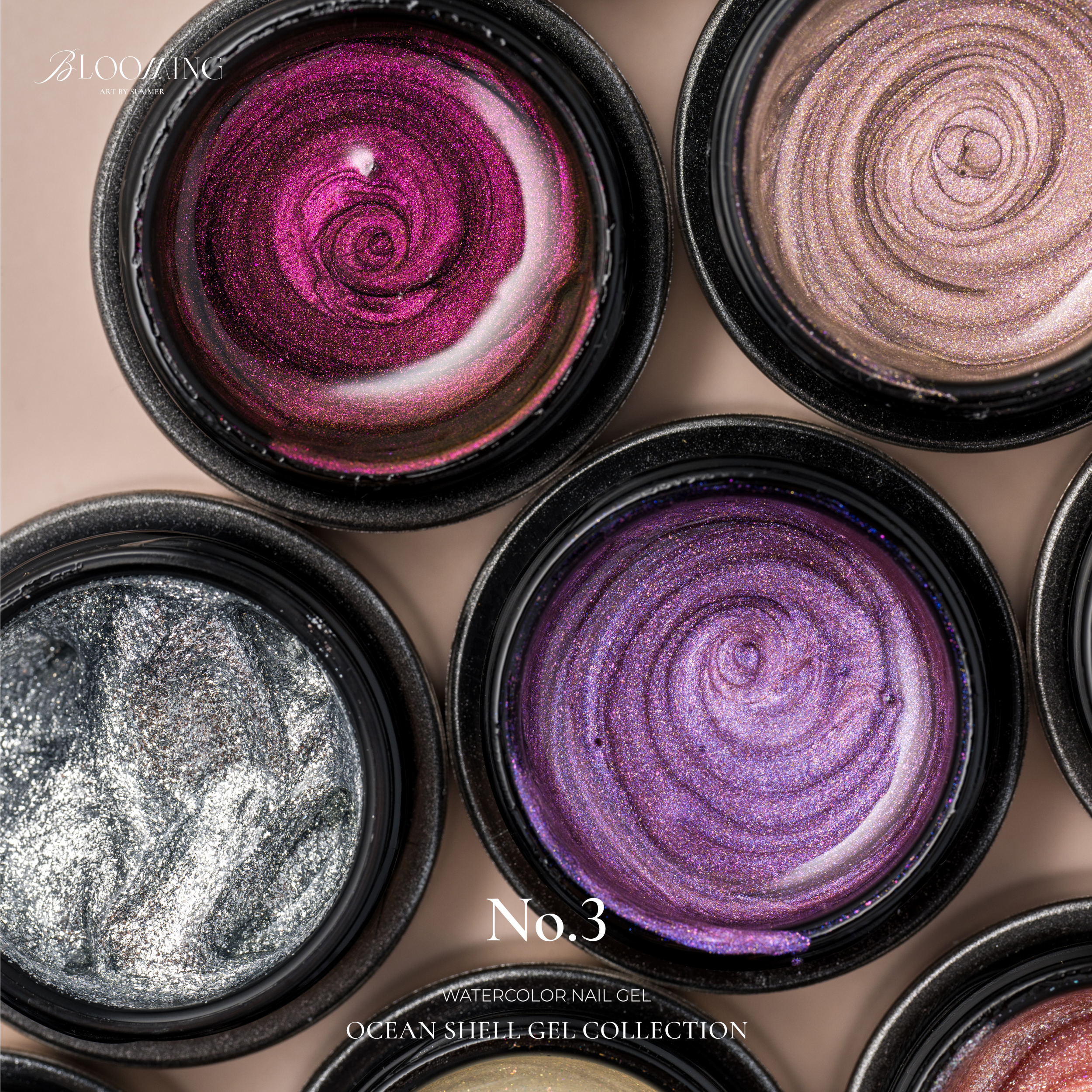 Blooming Nails - No.3 Watercolor Nail Gel Set