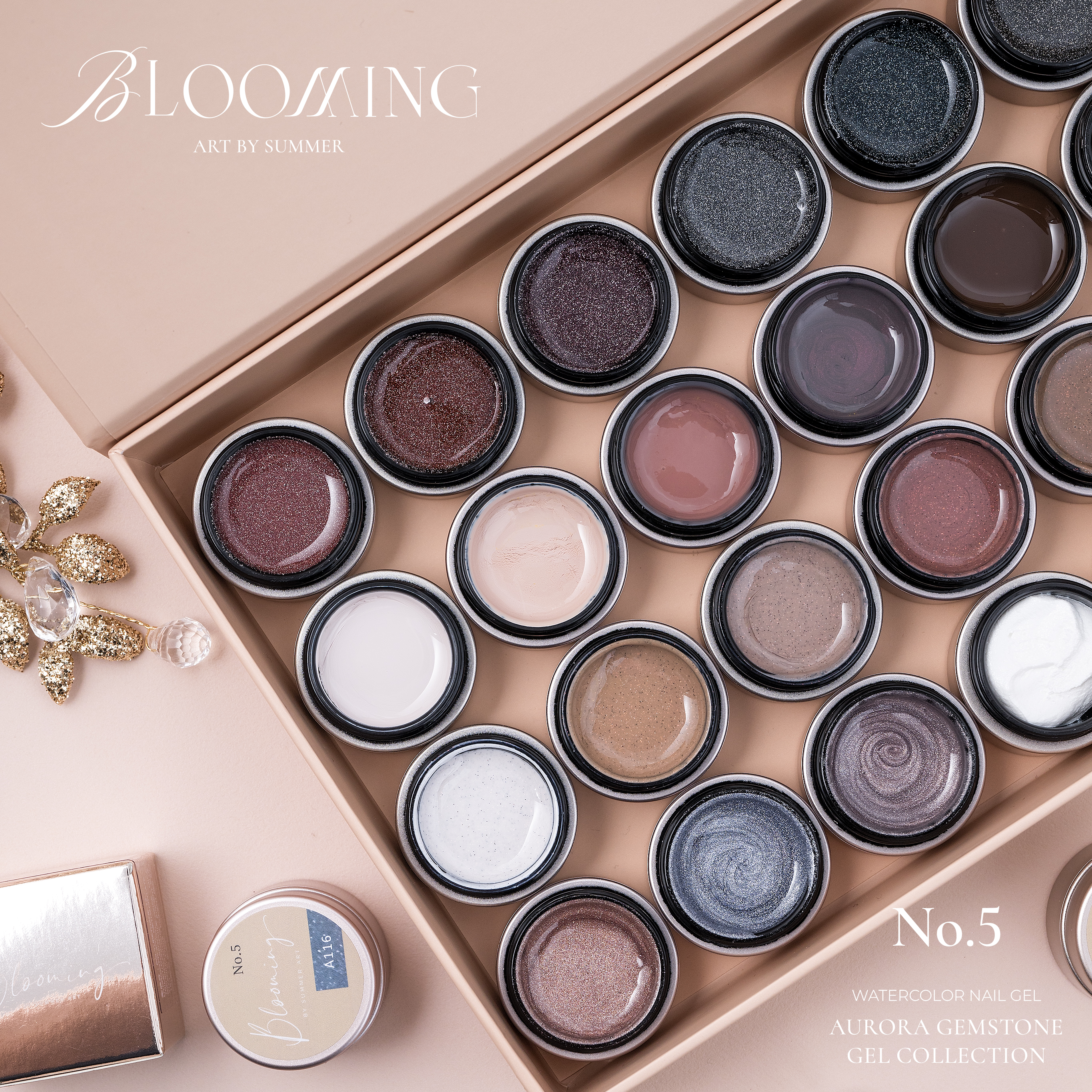 Blooming Nails - No.5 Watercolor Nail Gel Set