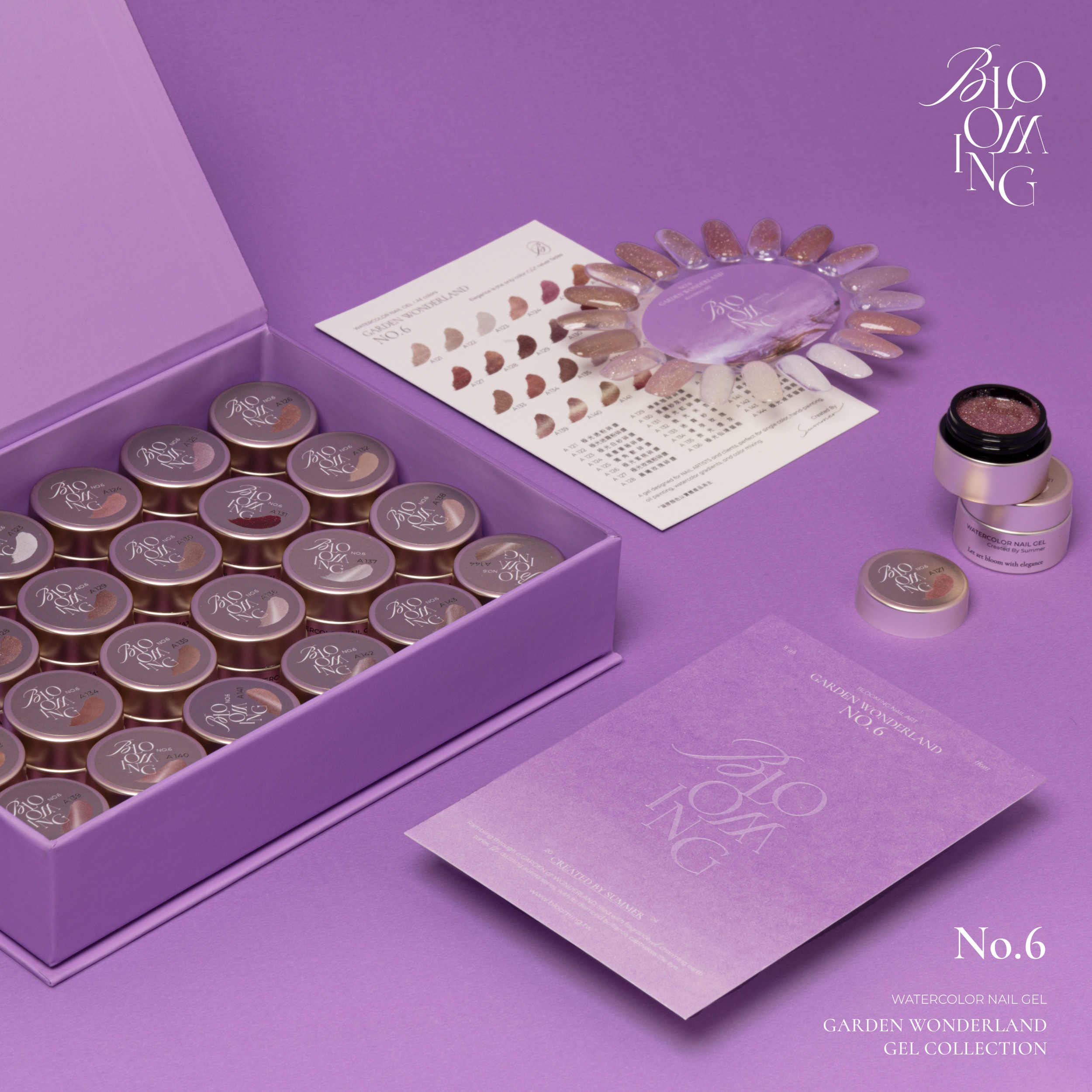 Blooming Nails - No.6 Watercolor Nail Gel Set