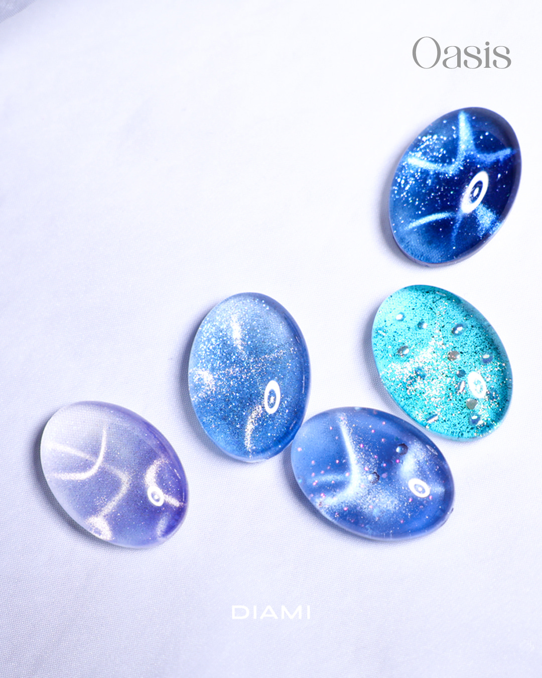 DIAMI - Magnetic Gel Shine Your Light - 10-colors set (DA716~DA725) Clair Set+Oasis Set + Water Effect magnet