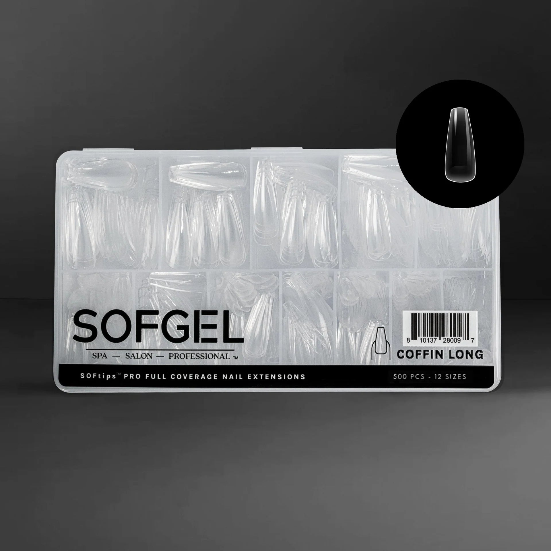 SOFTIPS PRO XII - Standard Coffin Long (500pcs)