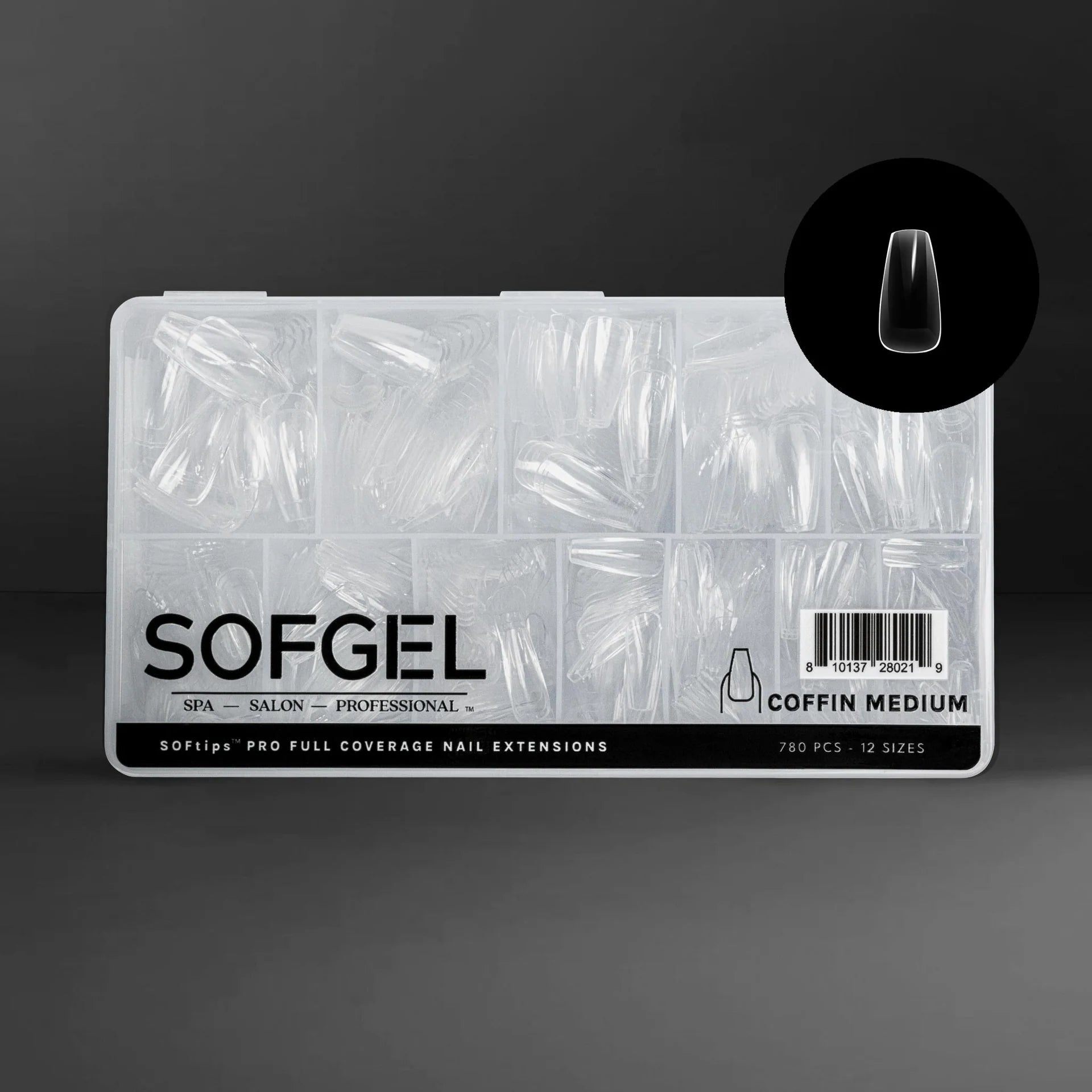 SOFTIPS PRO XII - Standard Coffin Medium (780pcs)