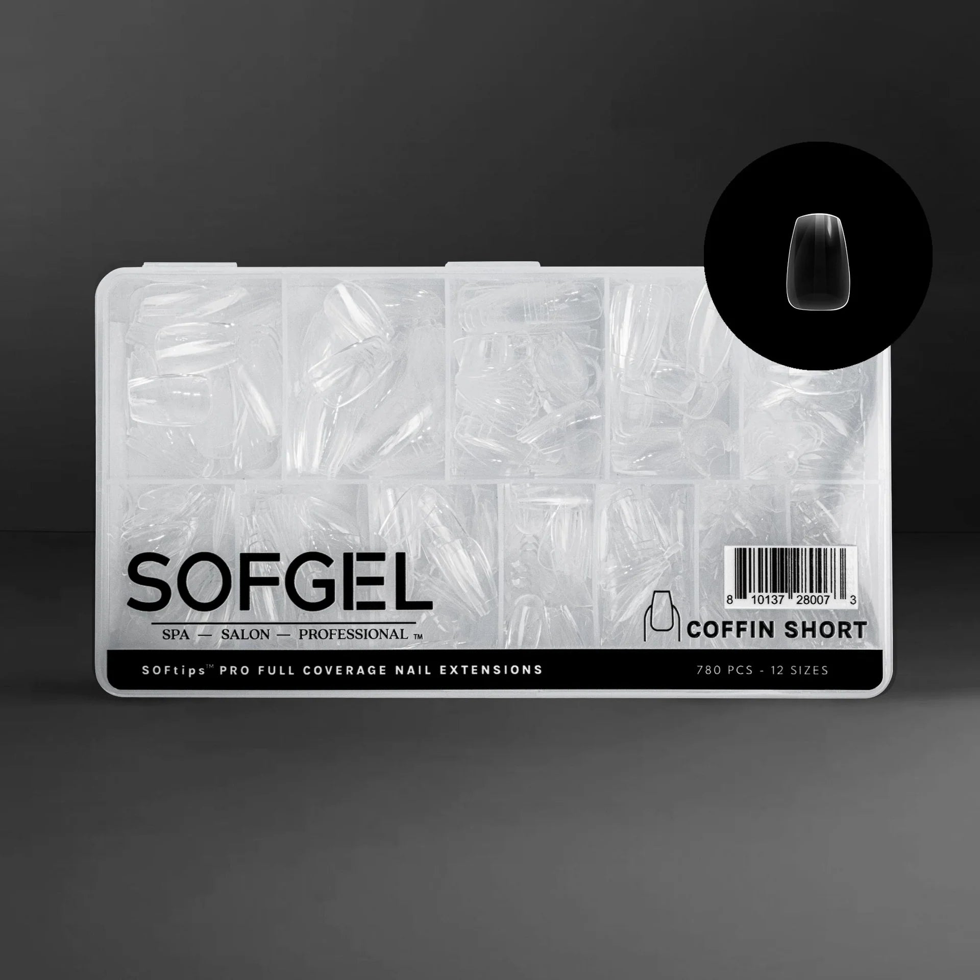 SOFTIPS PRO XII - Standard Coffin Short (780pcs)
