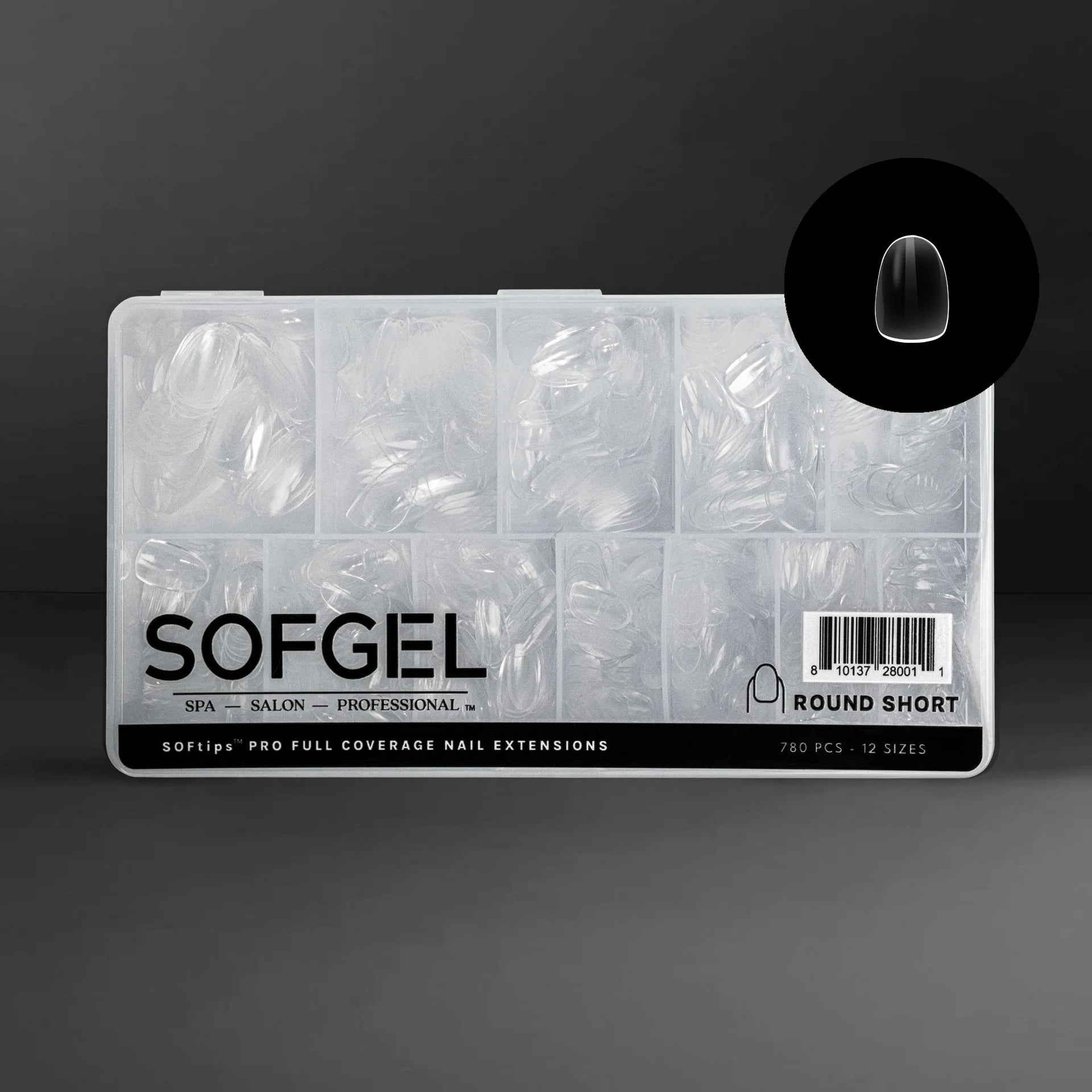 SOFTIPS PRO XII - Standard Round Short (780pcs)
