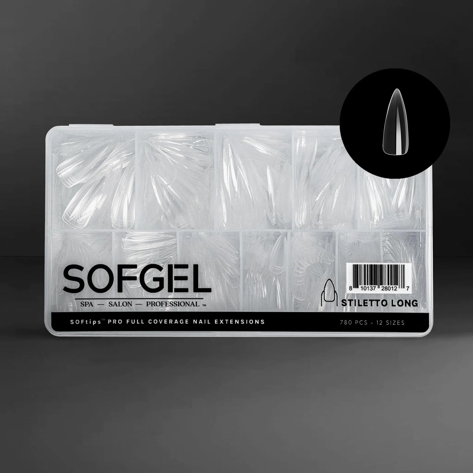 SOFTIPS PRO XII - Standard Stiletto Long (500pcs)