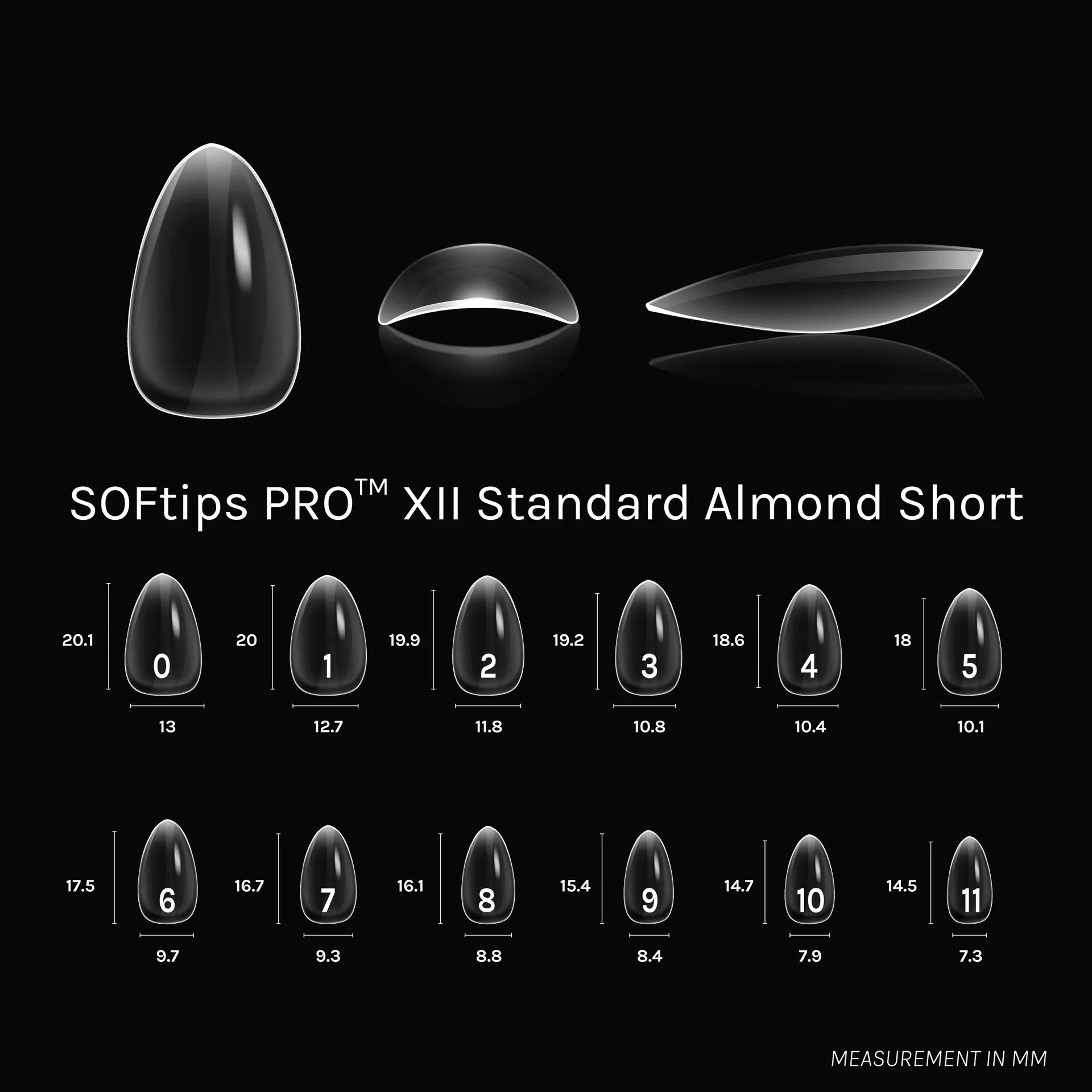 SOFTIPS PRO XII - Standard Almond Short (780pcs)