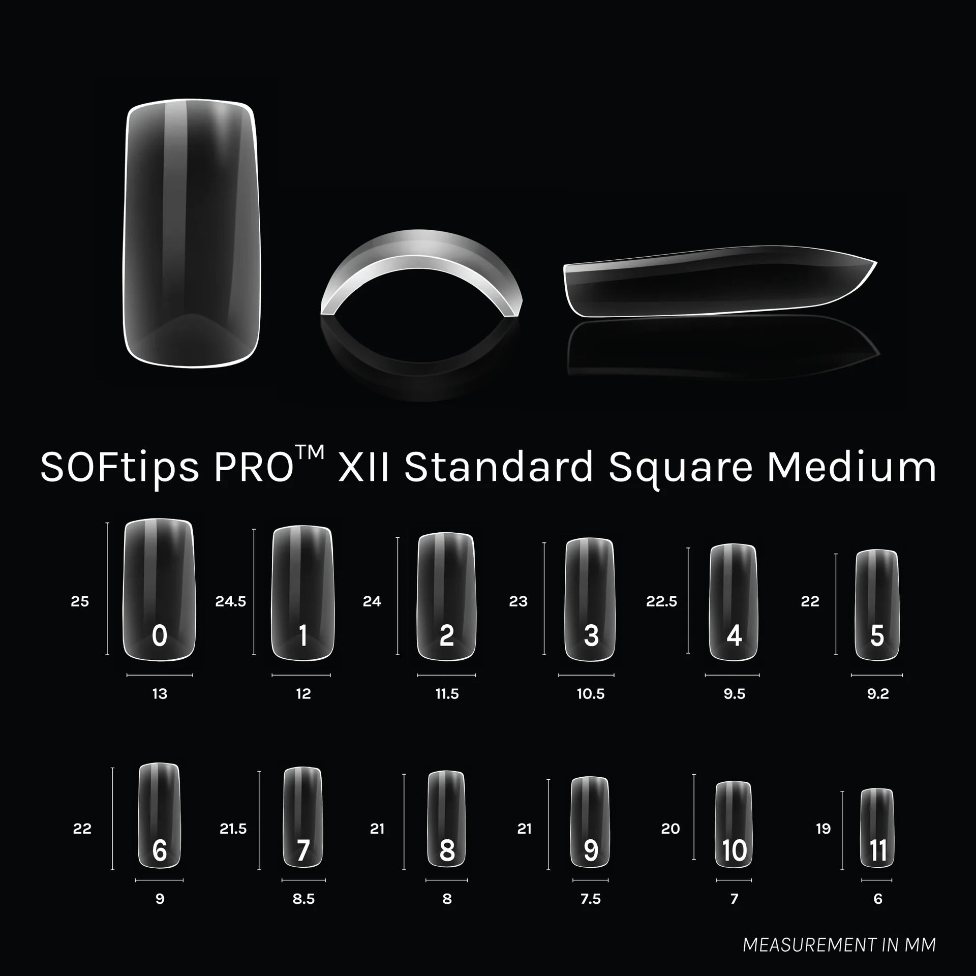 SOFTIPS PRO XII - Standard Square Medium (780pcs)