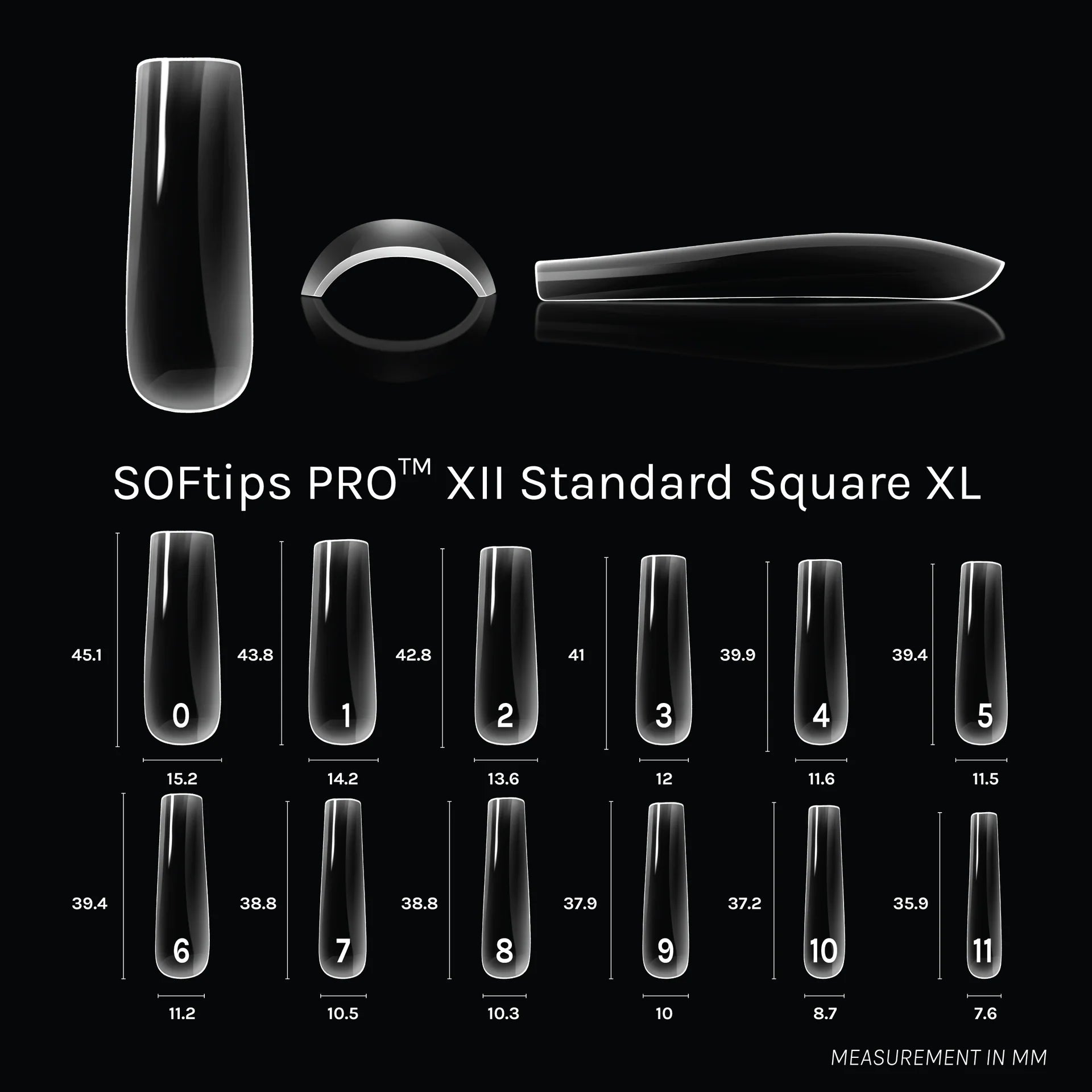 SOFTIPS PRO XII - Standard Square Extra Long (360pcs)