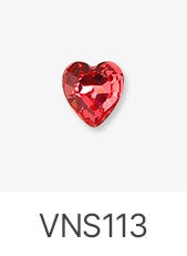Jello Jello - Heart Stone Nail Charms (VNS109 - VNS133 & VNS150 - VNS163)