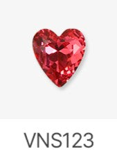 Jello Jello - Heart Stone Nail Charms (VNS109 - VNS133 & VNS150 - VNS163)