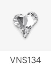 Jello Jello - Peach Heart Stone Nail Charms (VNS134 - VNS148)