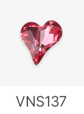 Jello Jello - Peach Heart Stone Nail Charms (VNS134 - VNS148)