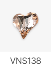 Jello Jello - Peach Heart Stone Nail Charms (VNS134 - VNS148)