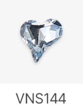 Jello Jello - Peach Heart Stone Nail Charms (VNS134 - VNS148)